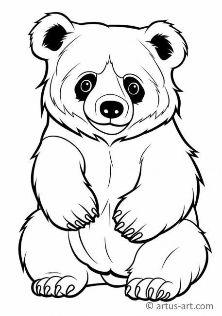 Söt björn målarbild